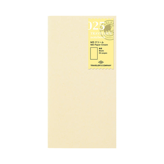 025 Regular Refill - Blank Notebook - Cream Paper