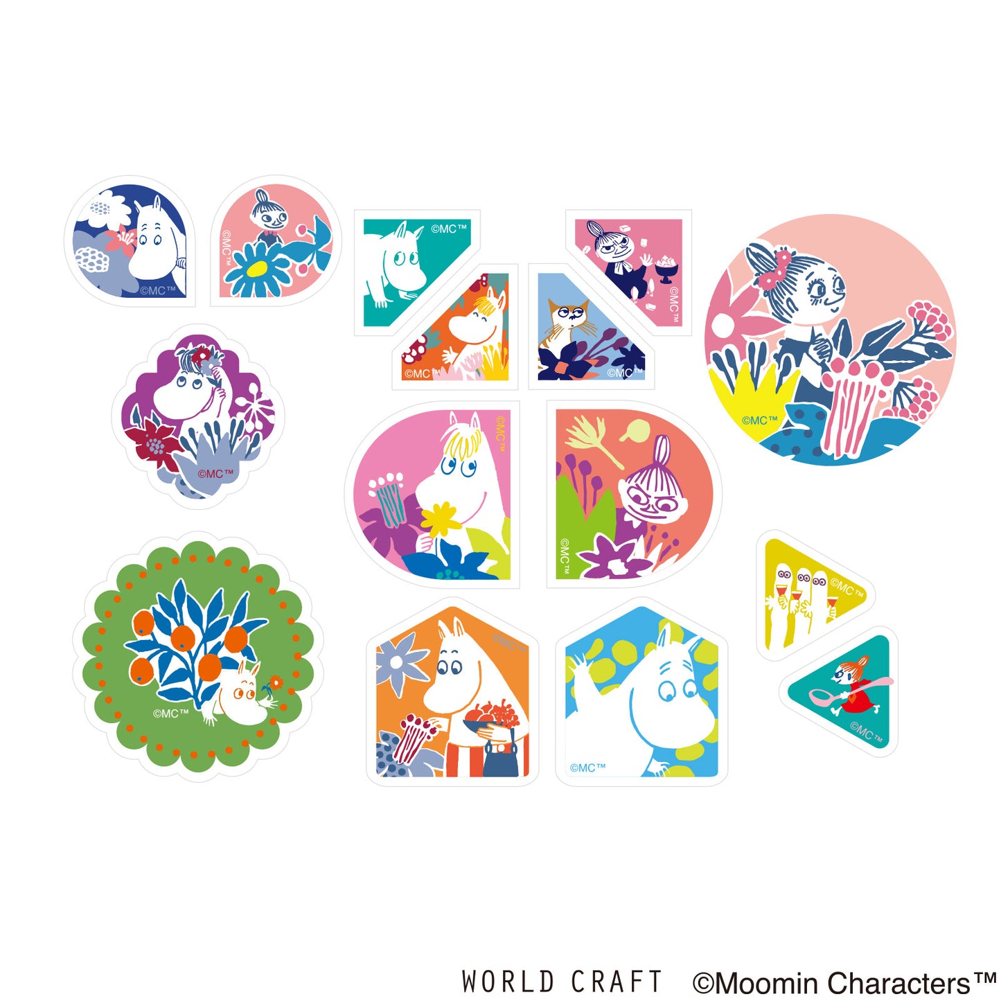 WORLD CRAFT x MOOMIN - Sticker Flakes - Moominvalleys' Forest - A Variation