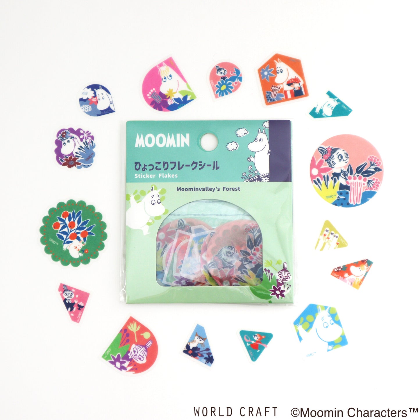 WORLD CRAFT x MOOMIN - Sticker Flakes - Moominvalleys' Forest - A Variation