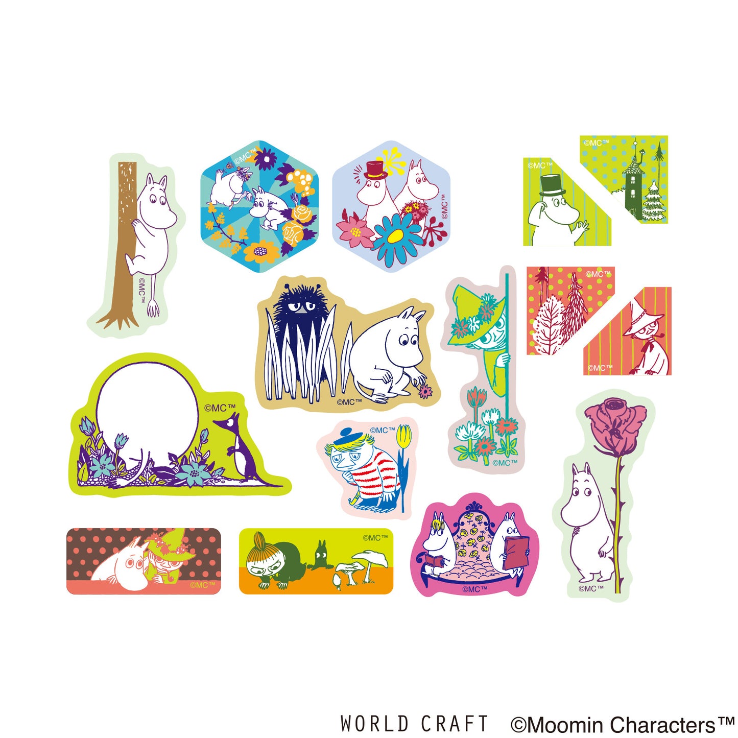 WORLD CRAFT x MOOMIN - Sticker Flakes - Moominvalleys' Forest - B Variation