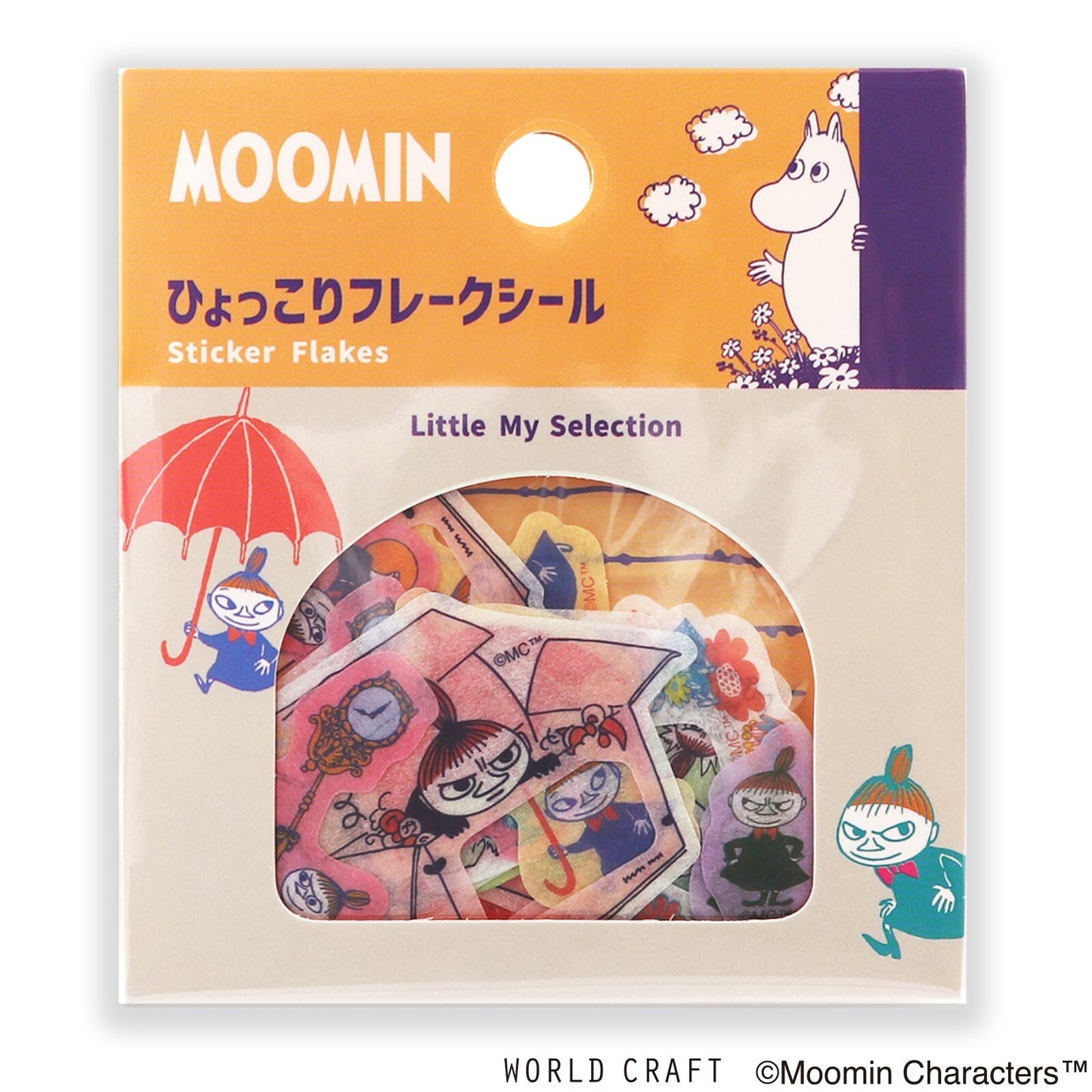 WORLD CRAFT x MOOMIN - Sticker Flakes - Little My Selection