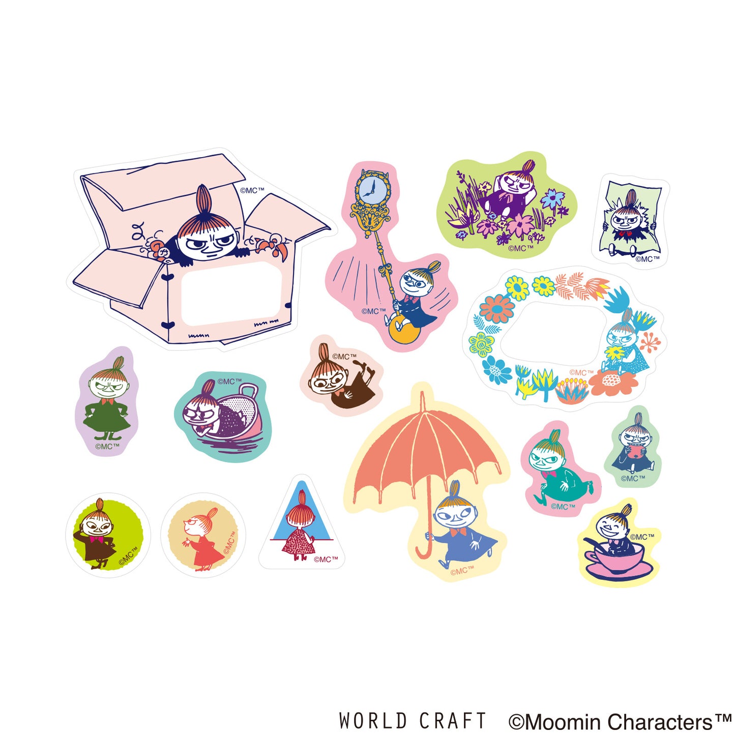 WORLD CRAFT x MOOMIN - Sticker Flakes - Little My Selection