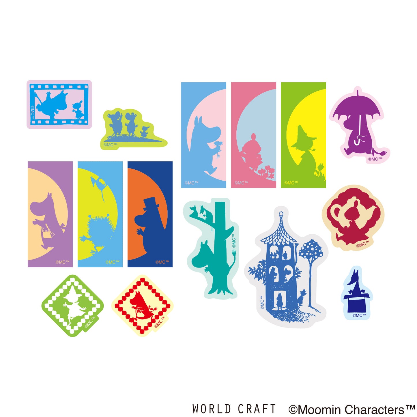 WORLD CRAFT x MOOMIN - Sticker Flakes - Moomin Silhouettes