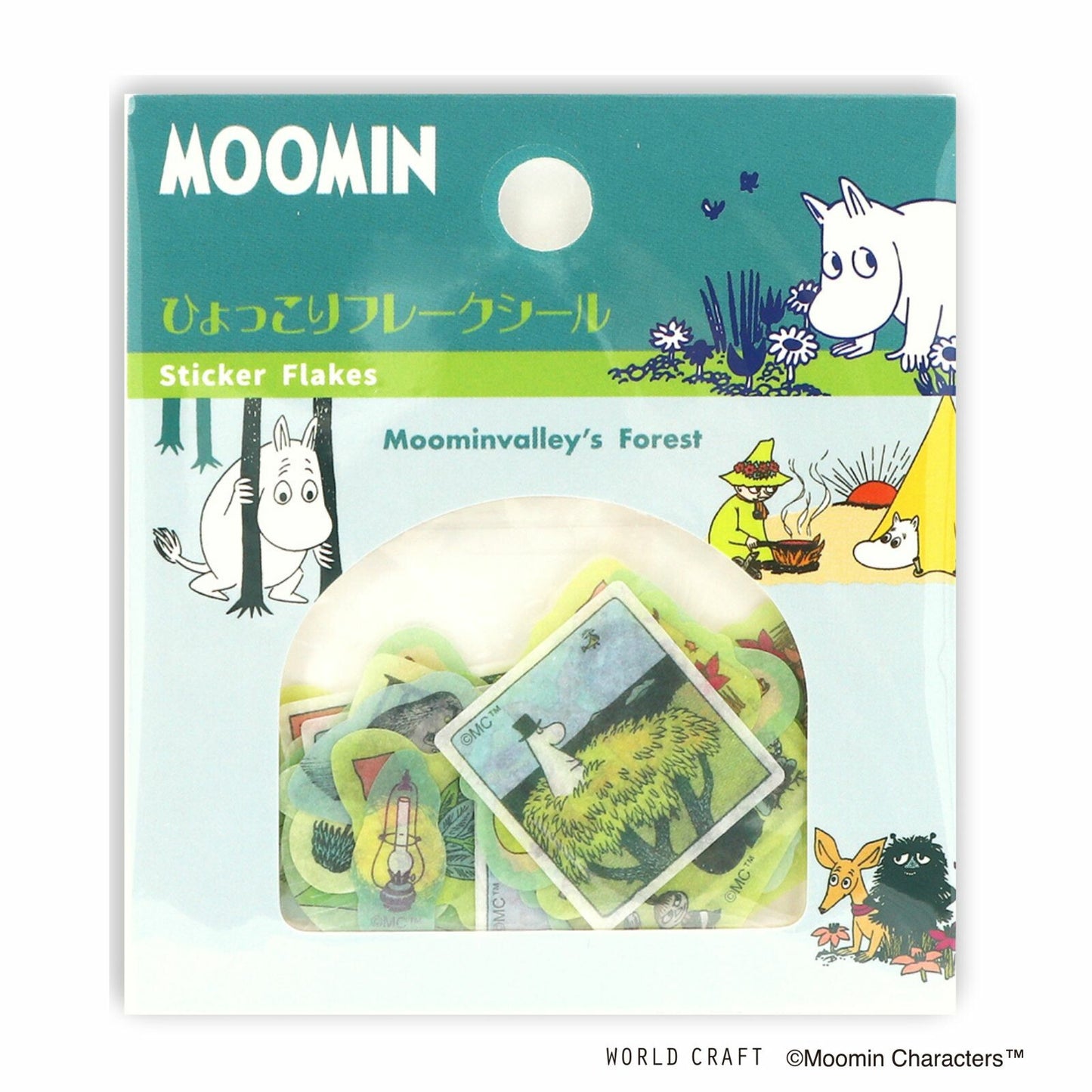 WORLD CRAFT x MOOMIN - Sticker Flakes - Moominvalley's Forest - C