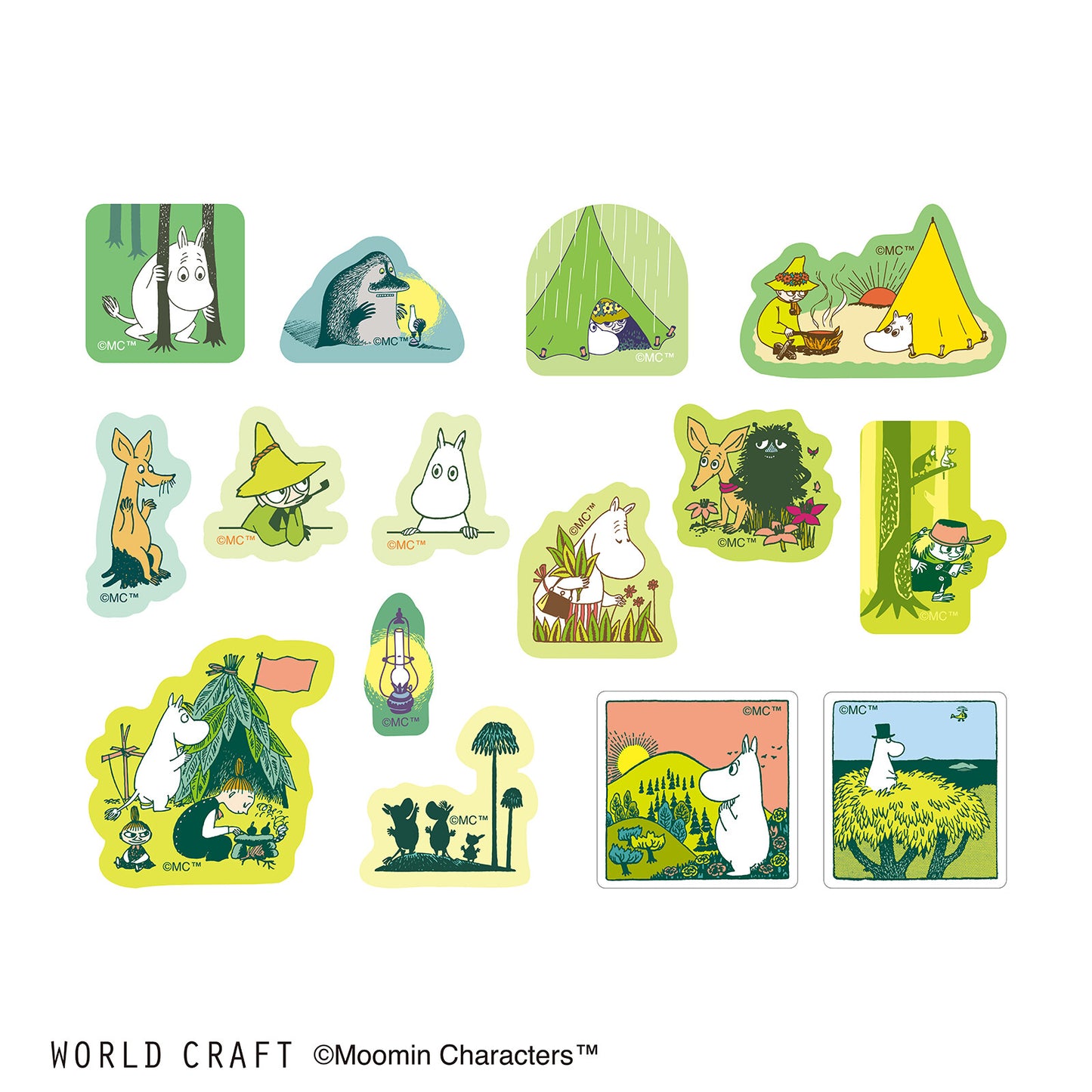 WORLD CRAFT x MOOMIN - Sticker Flakes - Moominvalley's Forest - C