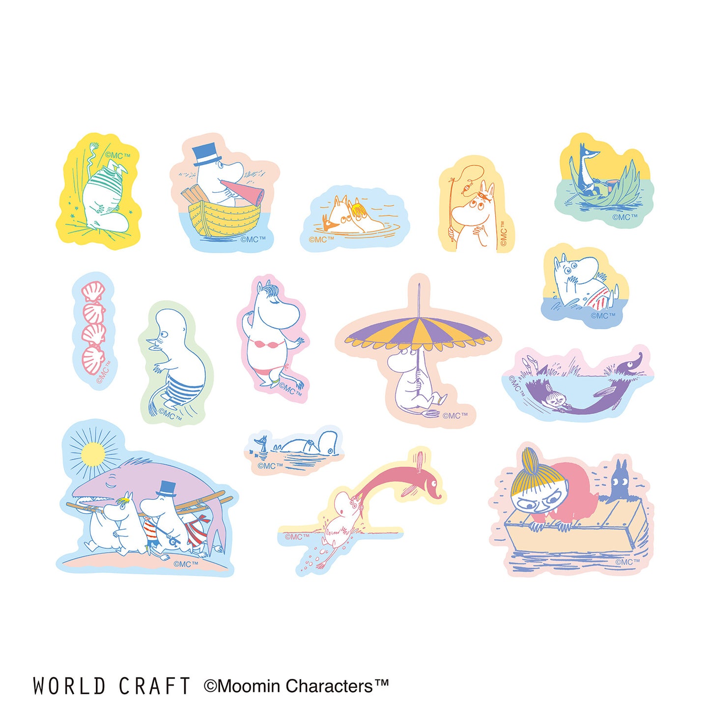 WORLD CRAFT x MOOMIN - Sticker Flakes - Moominvalley's Sea