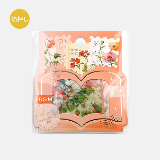 BGM - Sticker Flakes - Post Office Botanical Illustrated Book Red