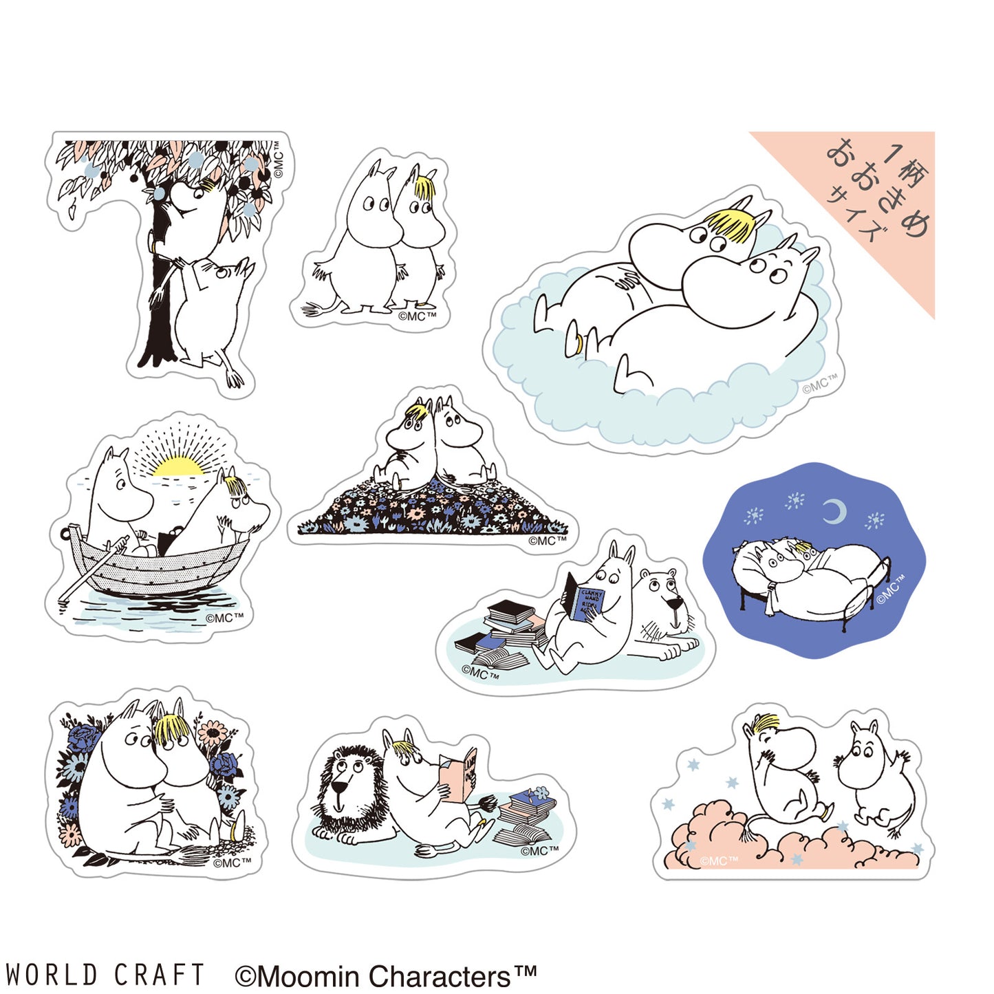 WORLD CRAFT x MOOMIN - Sticker Flakes - Moomin & Snork Maiden