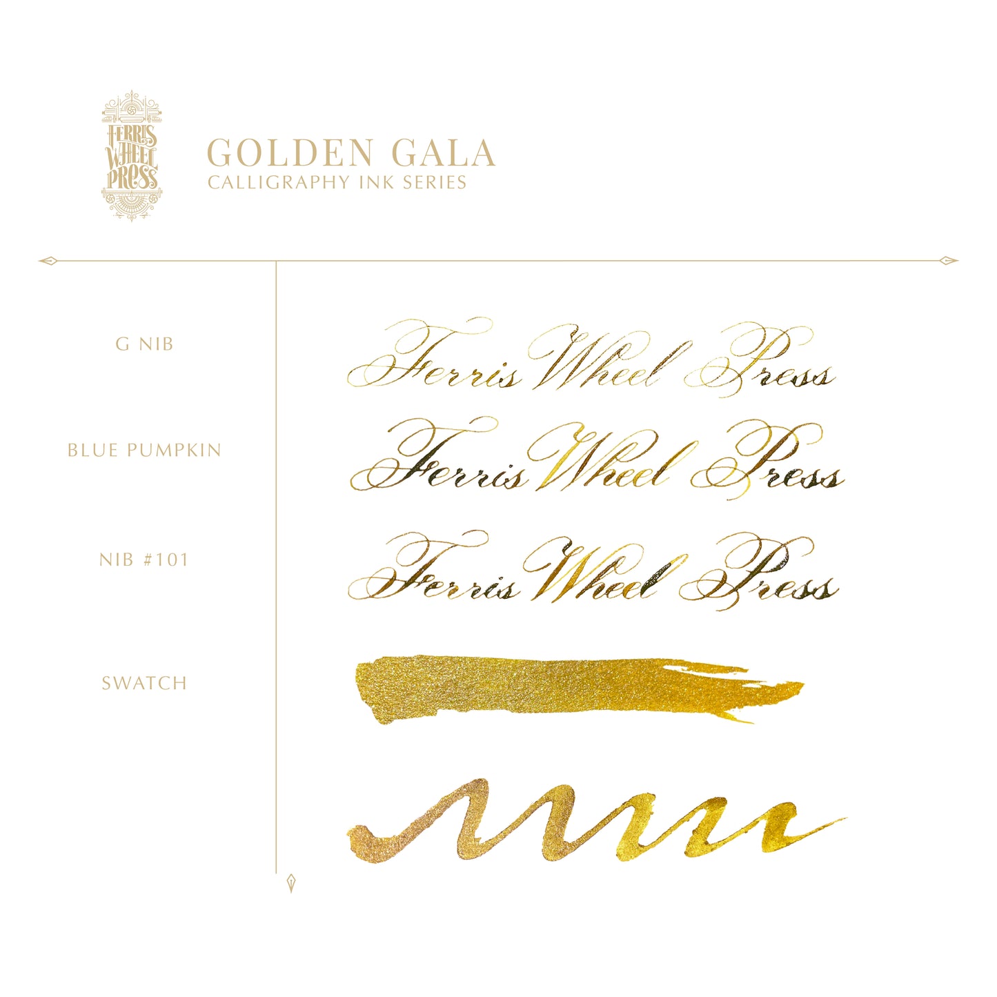 Ferris Wheel Press Calligraphy Ink - Golden Gala