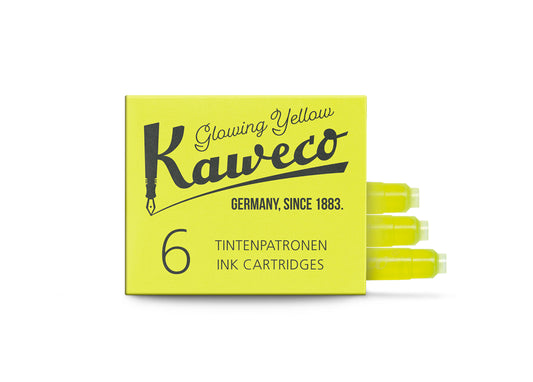 Kaweco 6-Pack Ink Cartridges - Glowing Yellow