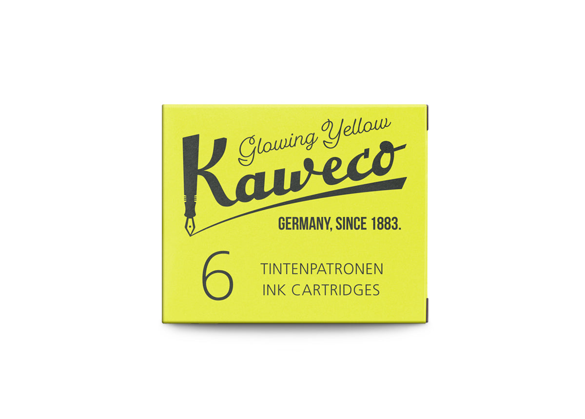 Kaweco 6-Pack Ink Cartridges - Glowing Yellow