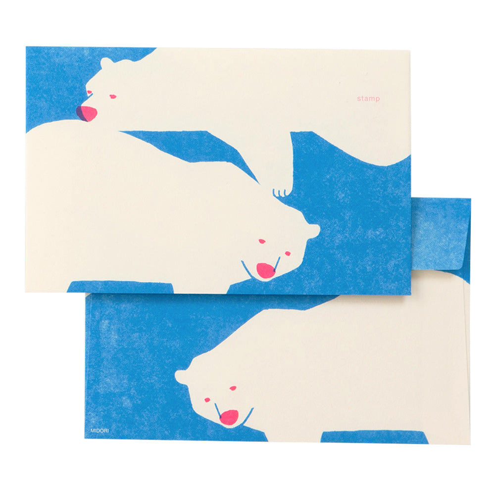 Midori Envelopes - White Bear