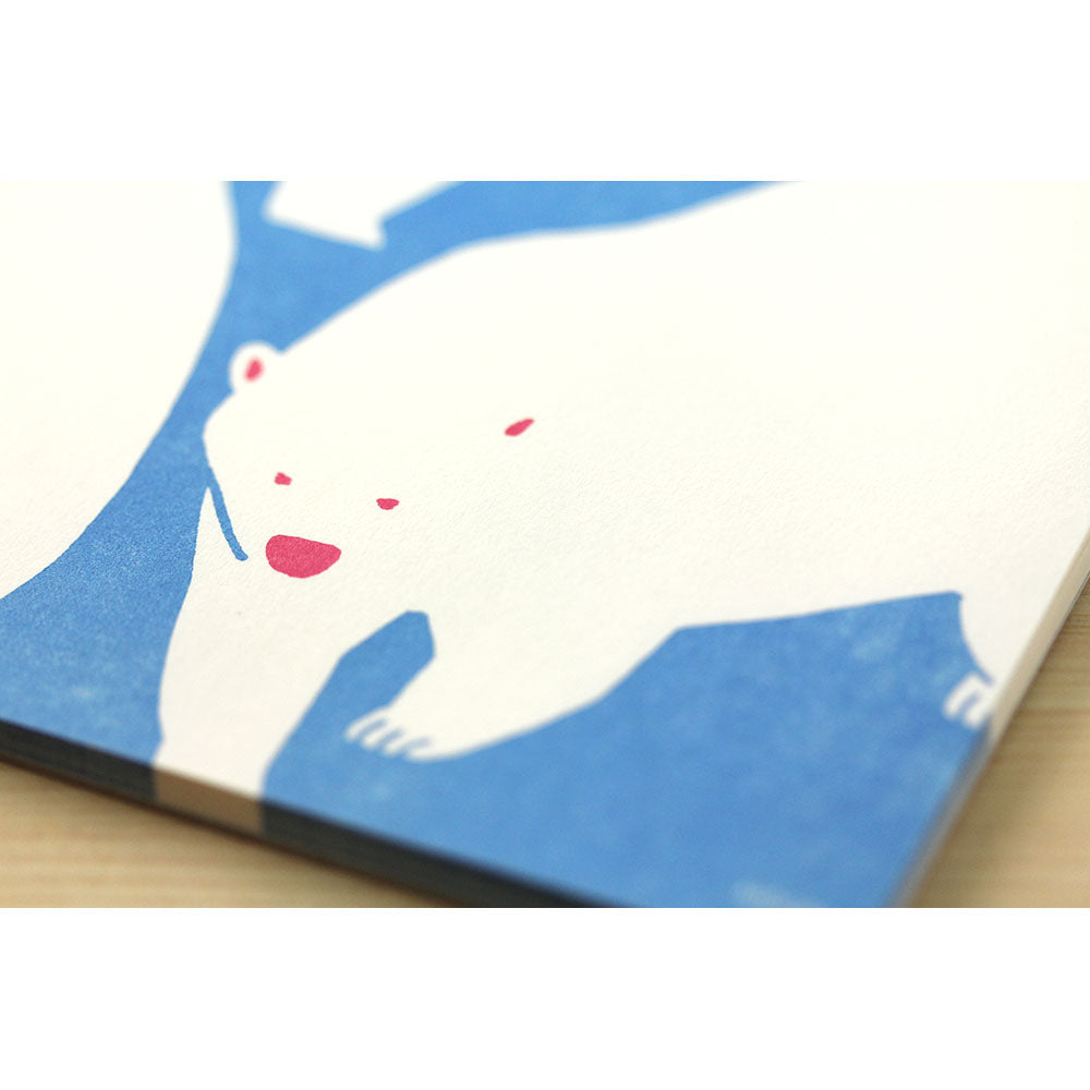 Midori Letter Pad - White Bear